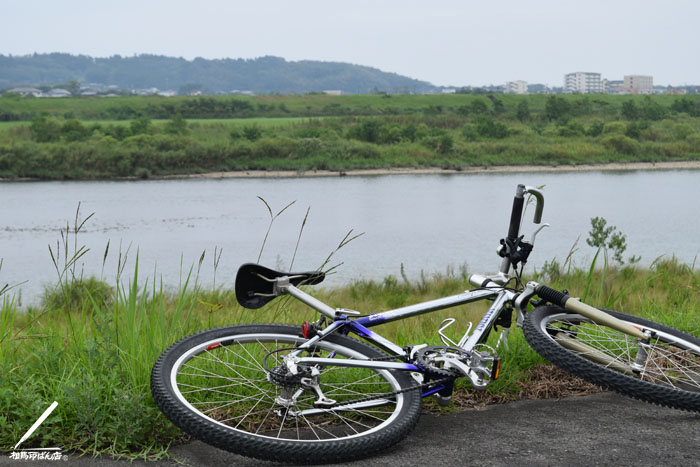 自転車で小丸川堤防を走る